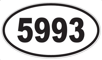 5993 - Oval Sticker