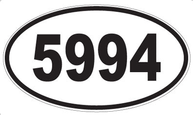 5994 - Oval Sticker