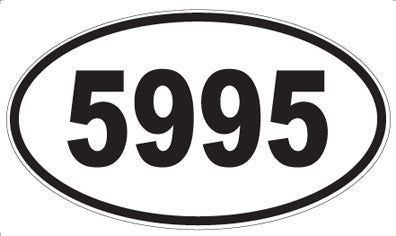 5995 - Oval Sticker