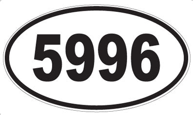 5996 - Oval Sticker