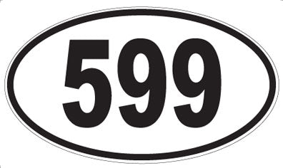 599 - Oval Sticker