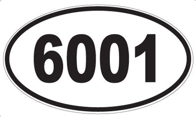 6001 - Oval Sticker