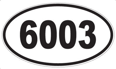 6003 - Oval Sticker
