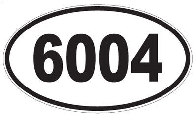 6004 - Oval Sticker