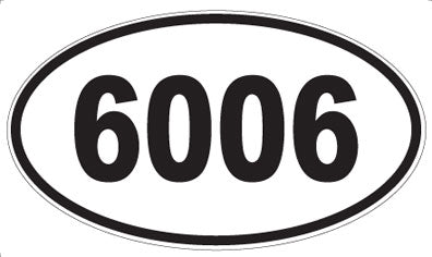 6006 - Oval Sticker