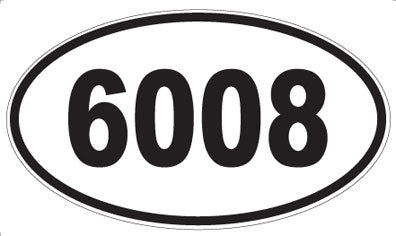 6008 - Oval Sticker