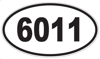 6011 - Oval Sticker