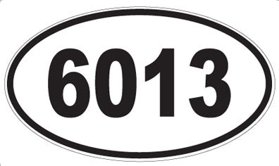 6013 - Oval Sticker