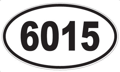 6015 - Oval Sticker