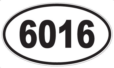 6016 - Oval Sticker