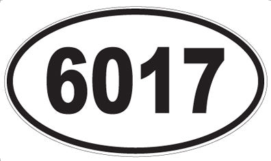 6017 - Oval Sticker
