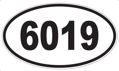 6019 - Oval Sticker