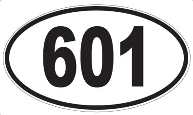601 - Oval Sticker