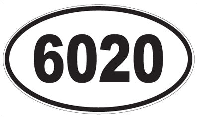 6020 - Oval Sticker