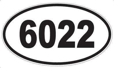 6022 - Oval Sticker