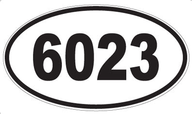 6023 - Oval Sticker