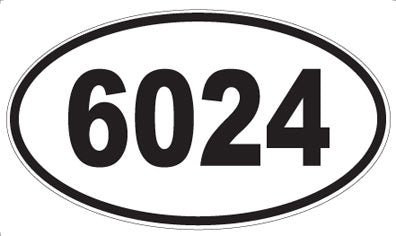 6024 - Oval Sticker