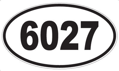 6027 - Oval Sticker