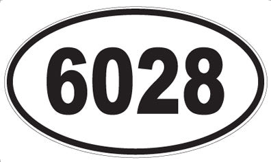 6028 - Oval Sticker