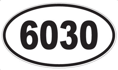 6030 - Oval Sticker