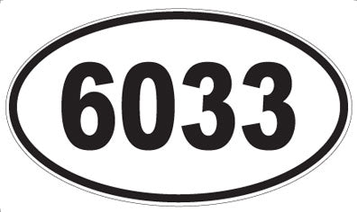 6033 - Oval Sticker