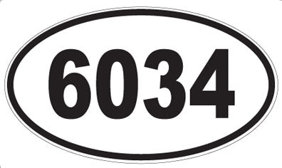 6034 - Oval Sticker