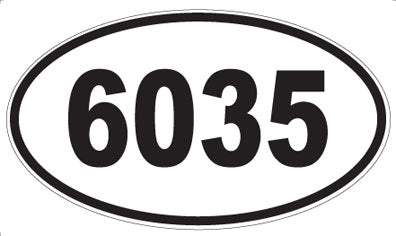 6035 - Oval Sticker