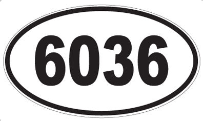 6036 - Oval Sticker