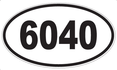 6040 - Oval Sticker