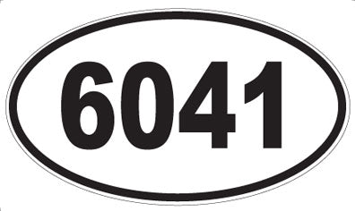 6041 - Oval Sticker
