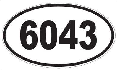 6043 - Oval Sticker
