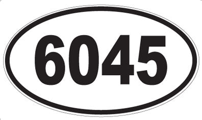 6045 - Oval Sticker