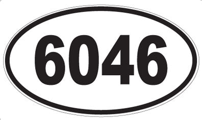 6046 - Oval Sticker