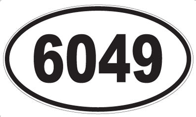 6049 - Oval Sticker