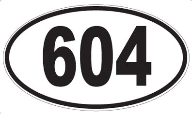 604 - Oval Sticker