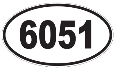6051 - Oval Sticker