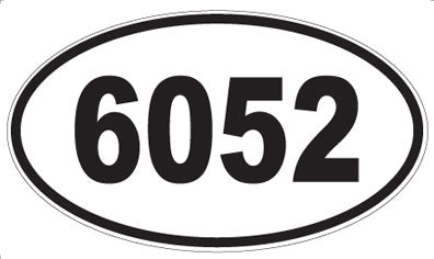 6052 - Oval Sticker