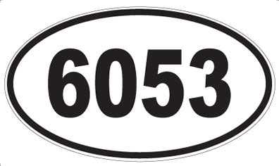 6053 - Oval Sticker