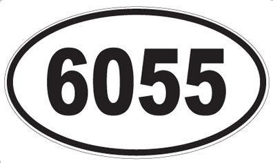 6055 - Oval Sticker
