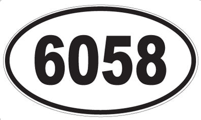 6058 - Oval Sticker