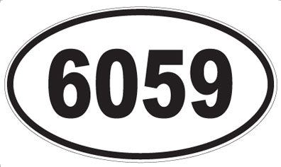 6059 - Oval Sticker