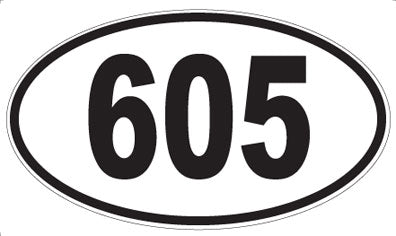 605 - Oval Sticker