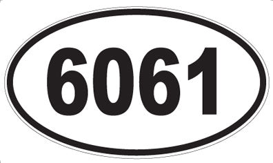 6061 - Oval Sticker