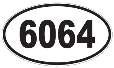 6064 - Oval Sticker
