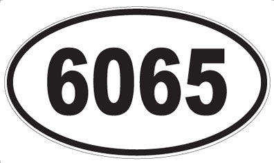 6065 - Oval Sticker