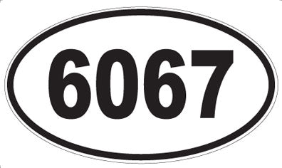 6067 - Oval Sticker