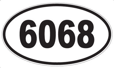 6068 - Oval Sticker