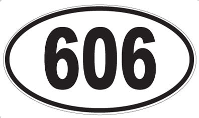 606 - Oval Sticker