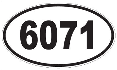 6071 - Oval Sticker