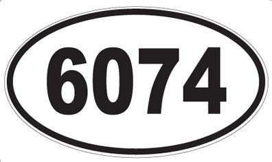 6074 - Oval Sticker